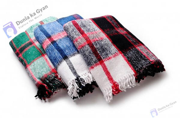 Hugger Mugger Recycled Plaid Yoga Blanket