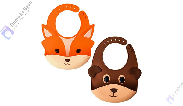 Silly Goose Silicone Animal Baby Bibs for Babies and Toddlers