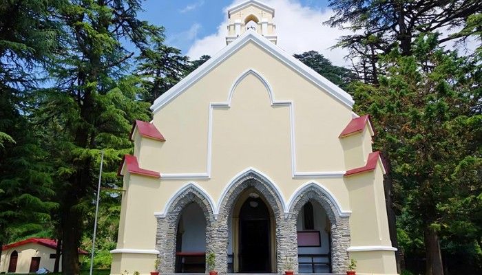 Historic St. Paul’s Church in Landour with colonial-era architecture