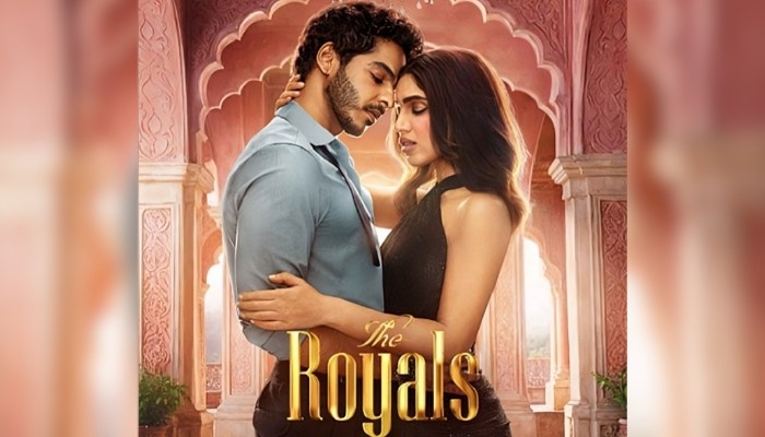 Romantic couple in a royal palace