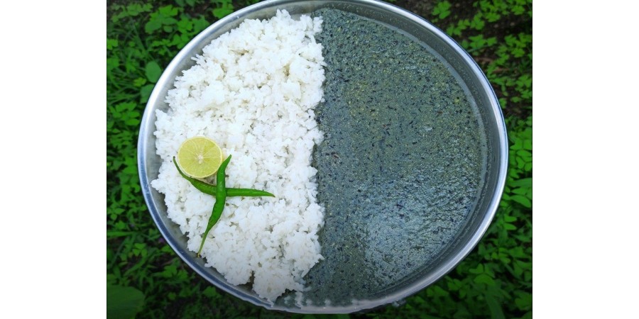 “Dubuk, a traditional Uttarakhand dish made from lentils and local spices”