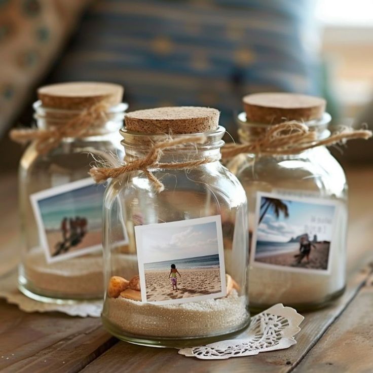 Personalized memory jar filled with handwritten notes