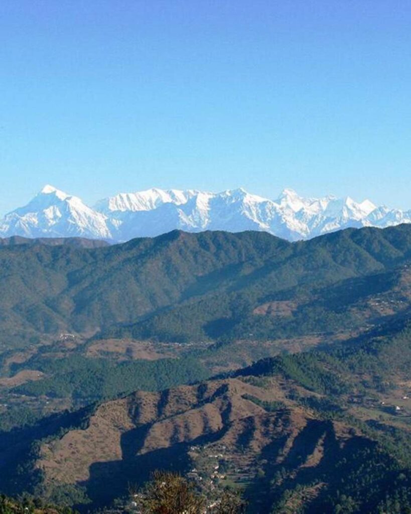 Majhkhali village with scenic mountain views