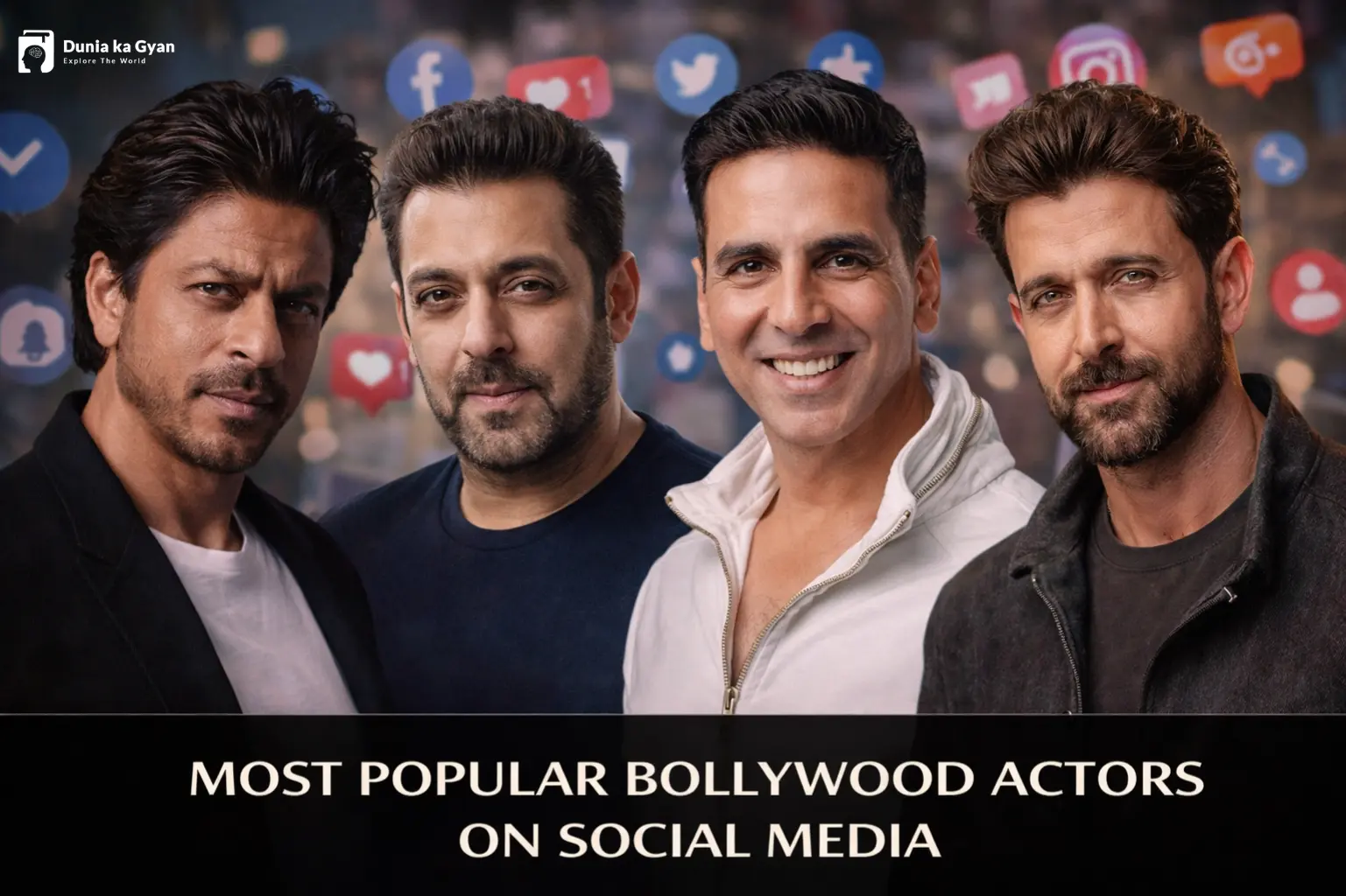 Top 10 Most Popular Bollywood Actors on Social Media