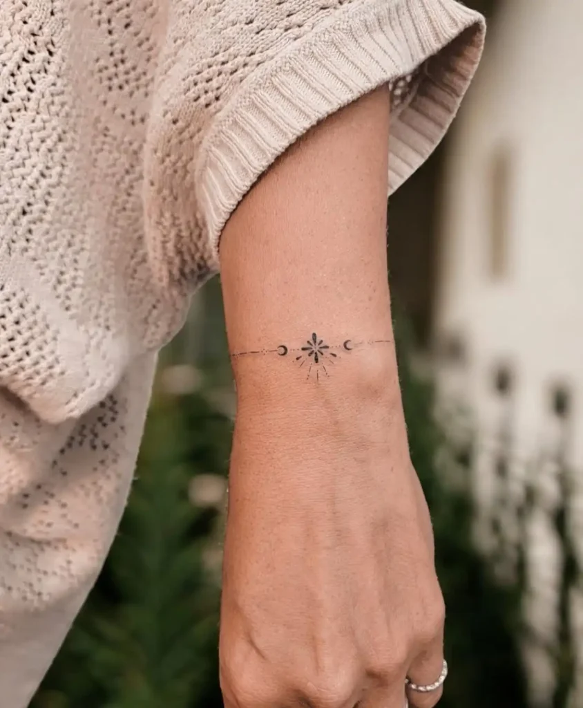 Geometric Line or Bracelet Tattoo 