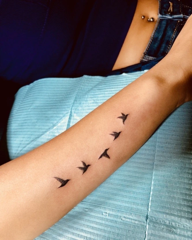 Bird in Flight Tattoo