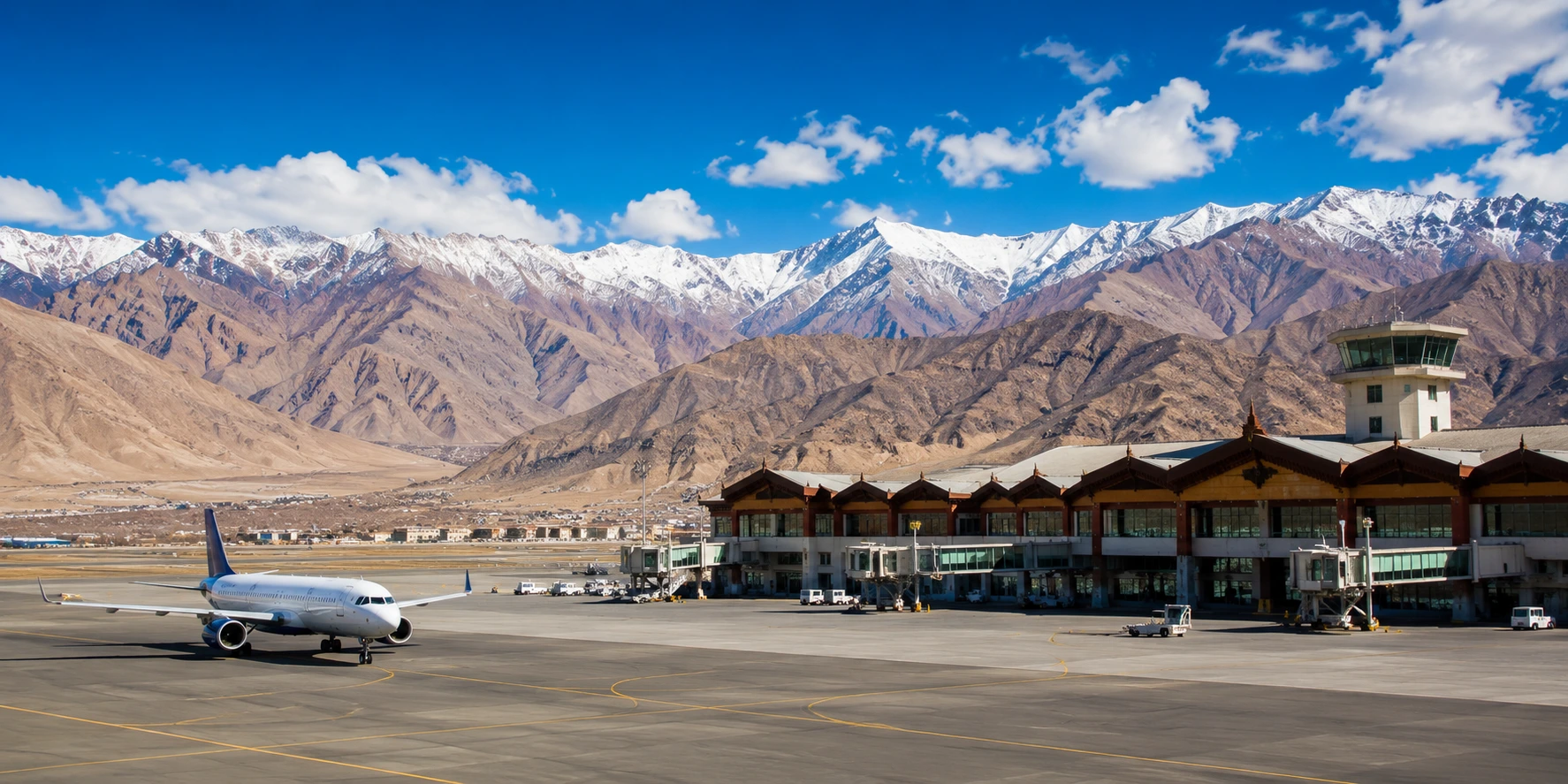 Kushok Bakula Airport Leh – India’s Highest Airport (10682 ft)