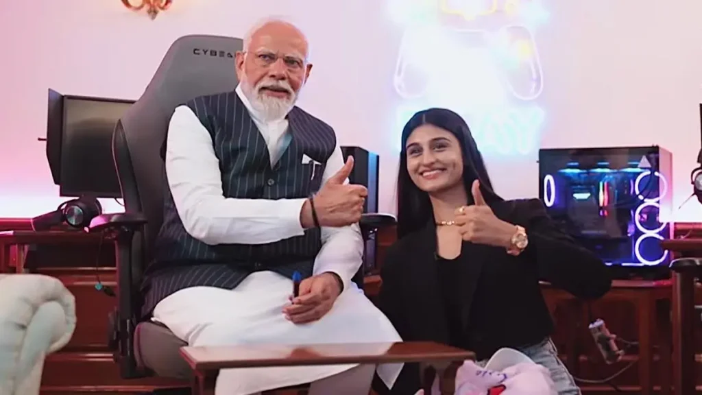 Payal Dhare with Narendra Modi